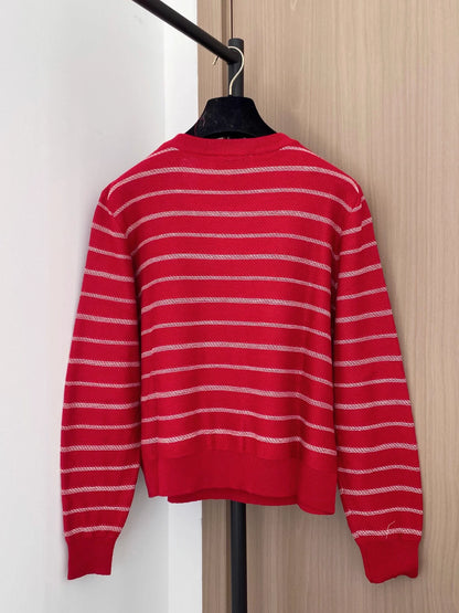 Color-blocked striped top