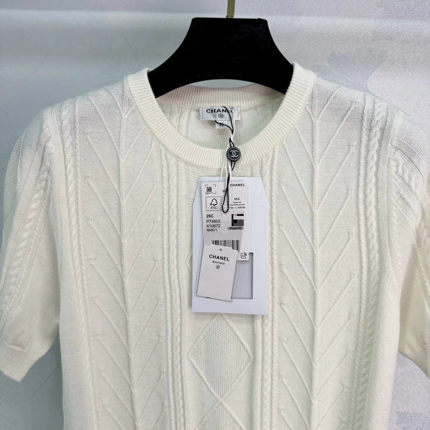 26ss Cable Knit T-Shirt