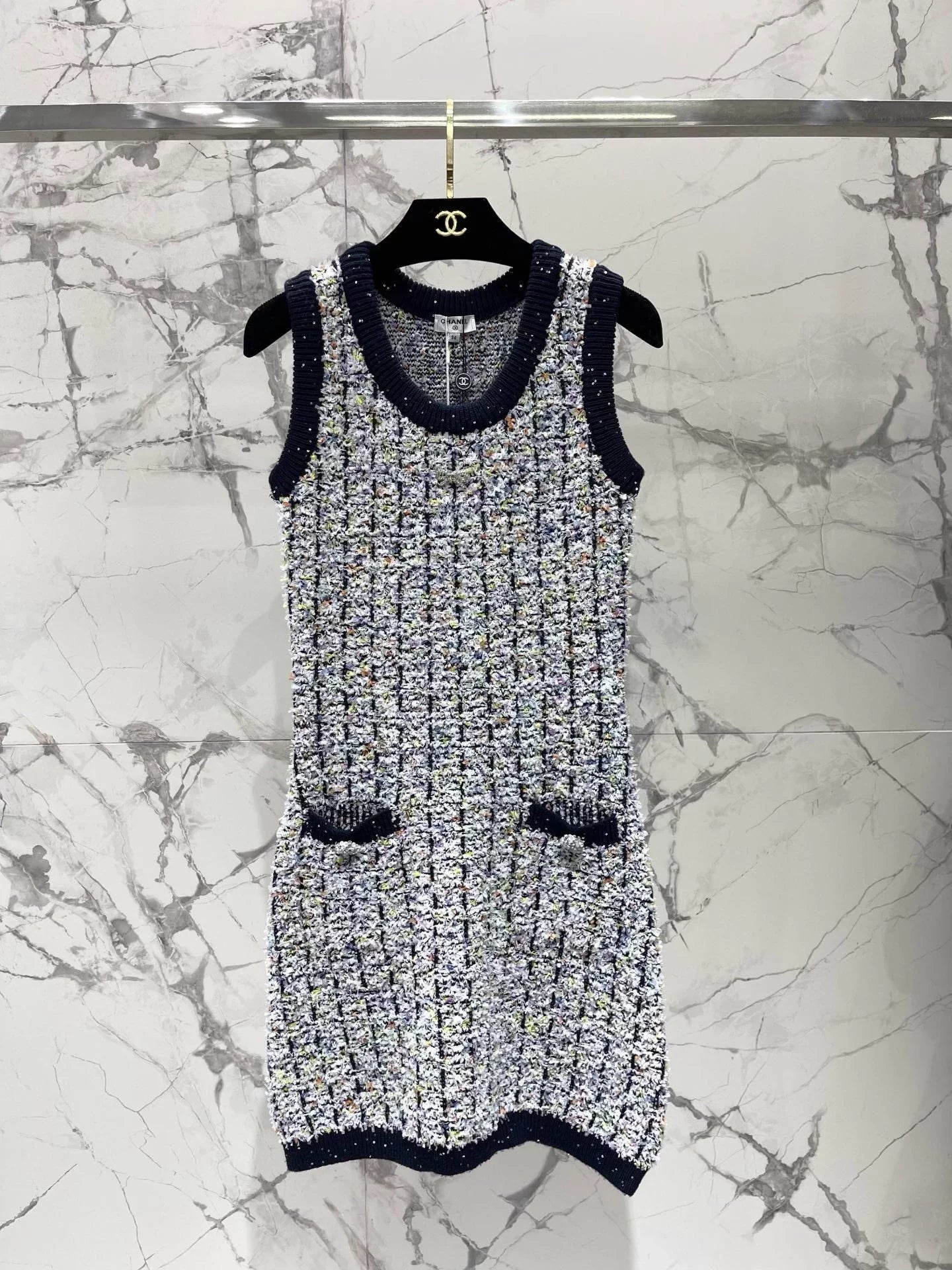 Knitted vest dress