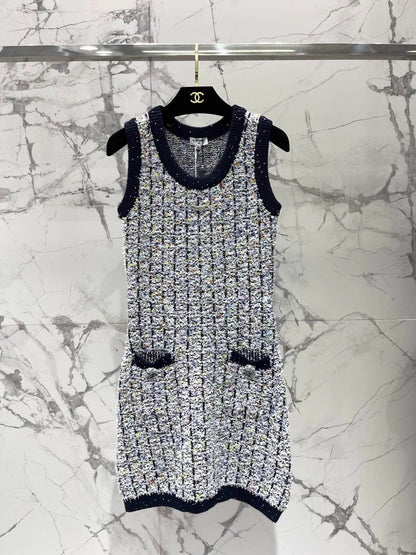 Knitted vest dress