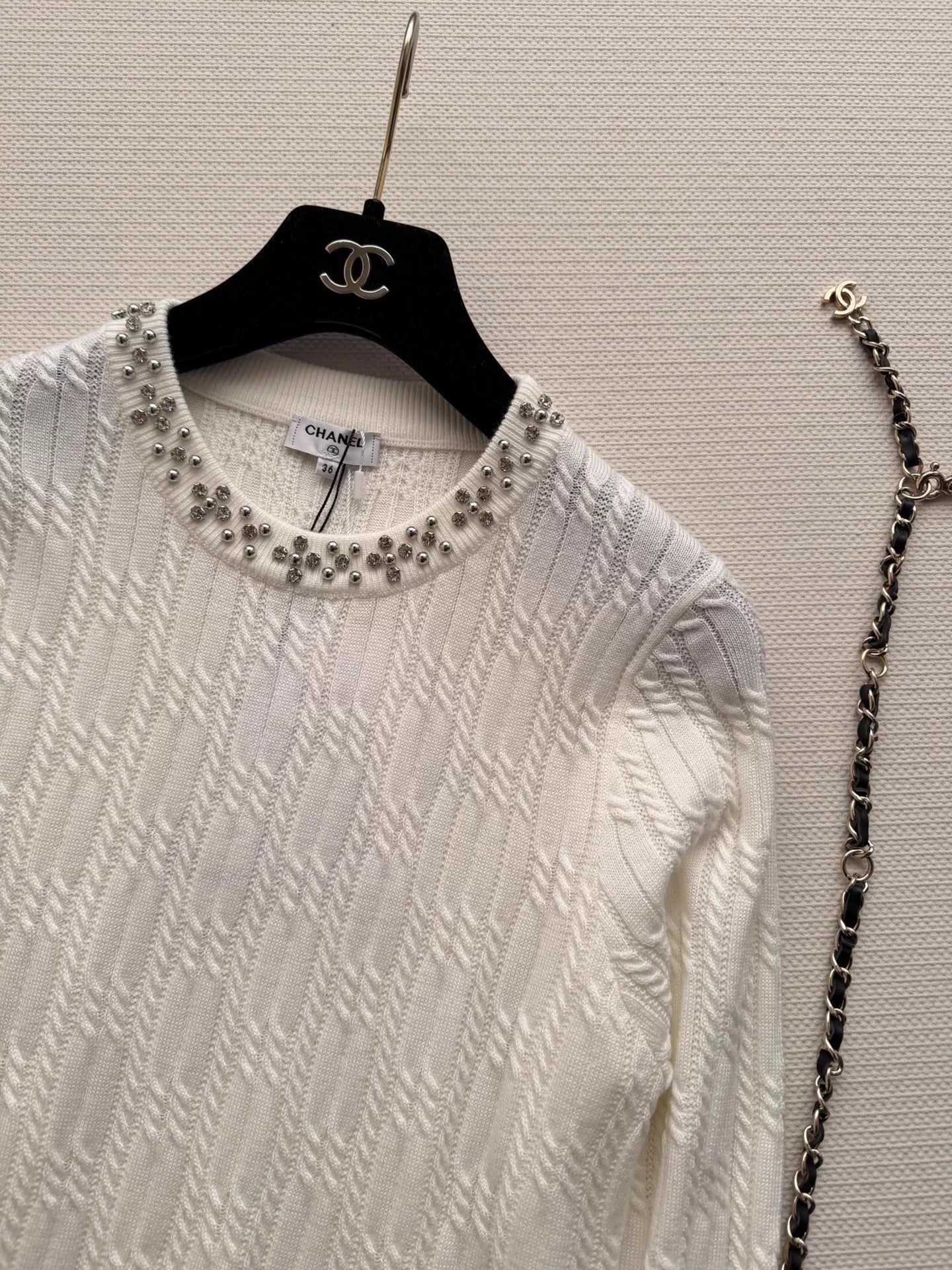 Rhinestone Logo Sweater