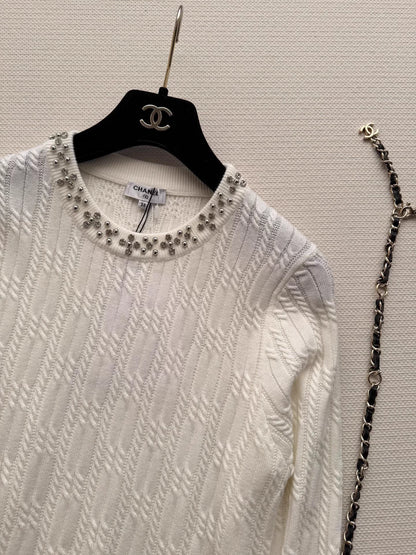 Rhinestone Logo Sweater
