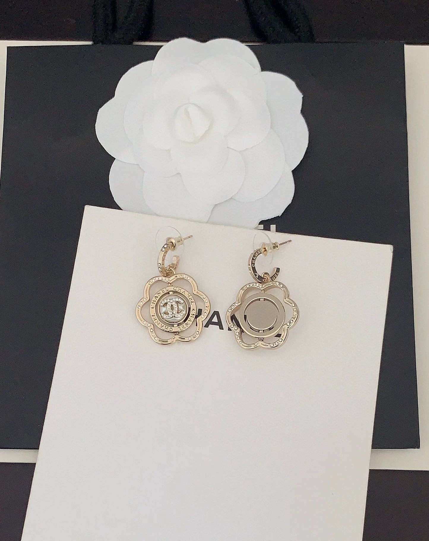 Hollow Camellia Earrings