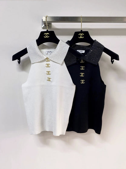 26ss Gold button vest