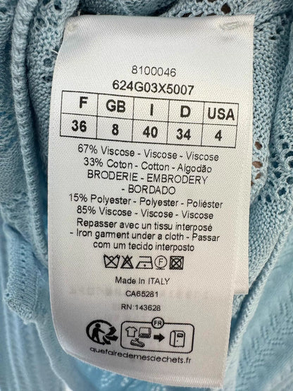 Light blue knitted cardigan