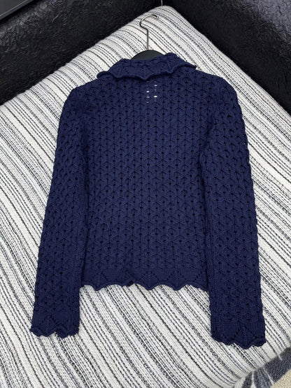 25fw Heavy industry hook flower lapel jacket