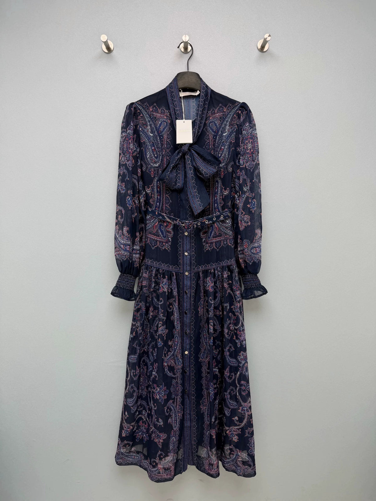 26New Navy Paisley Floral Dress