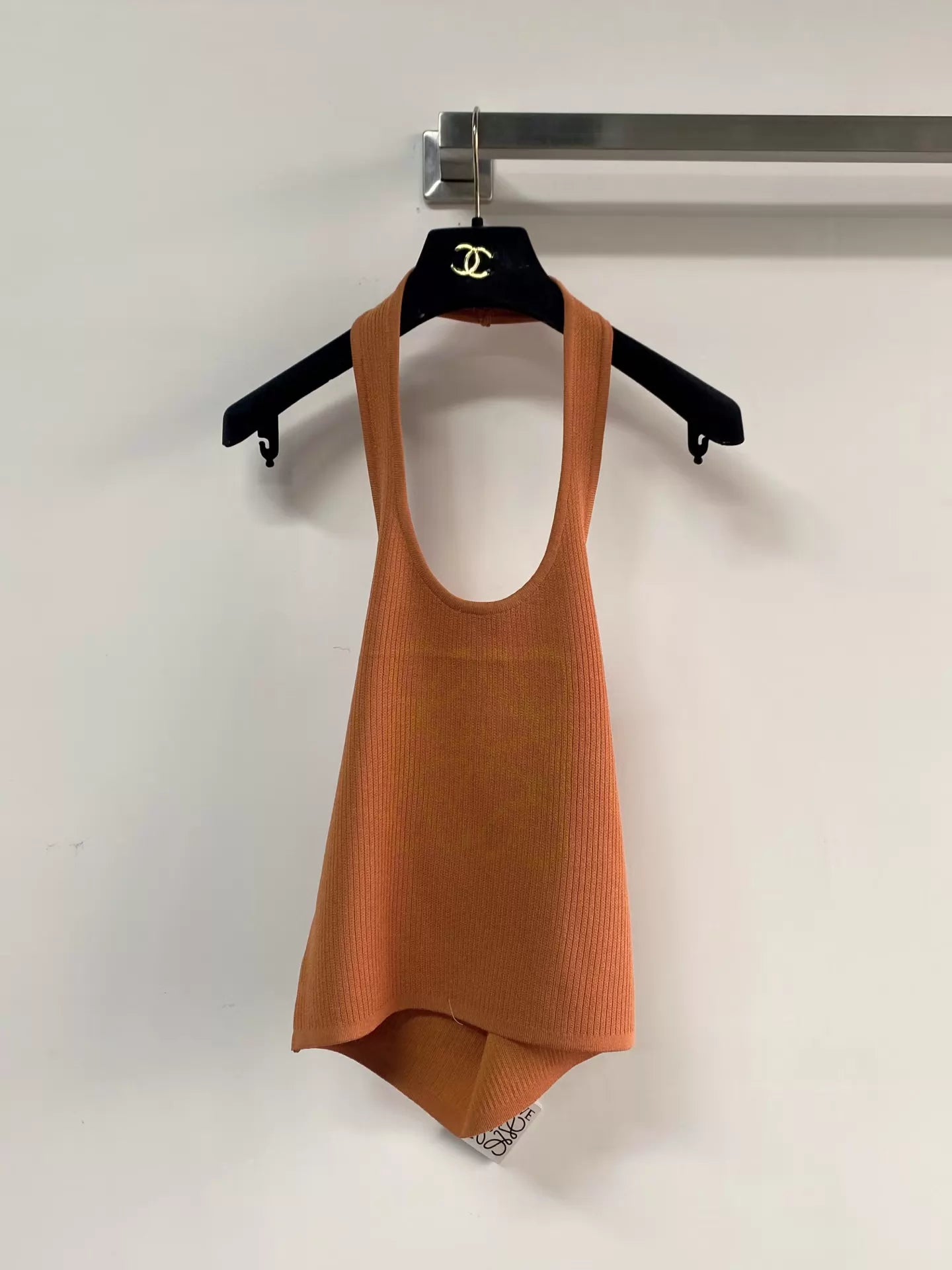 26ss Logo halter neck knit vest
