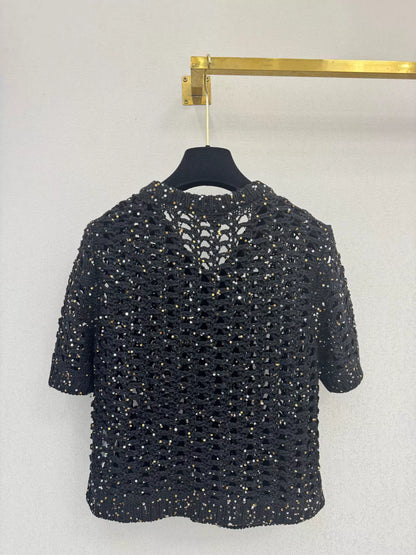 26ss Sequined Knit T-Shirt