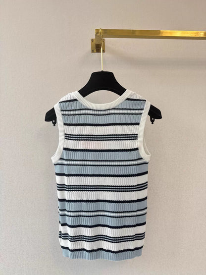 26ss Striped Knit Vest