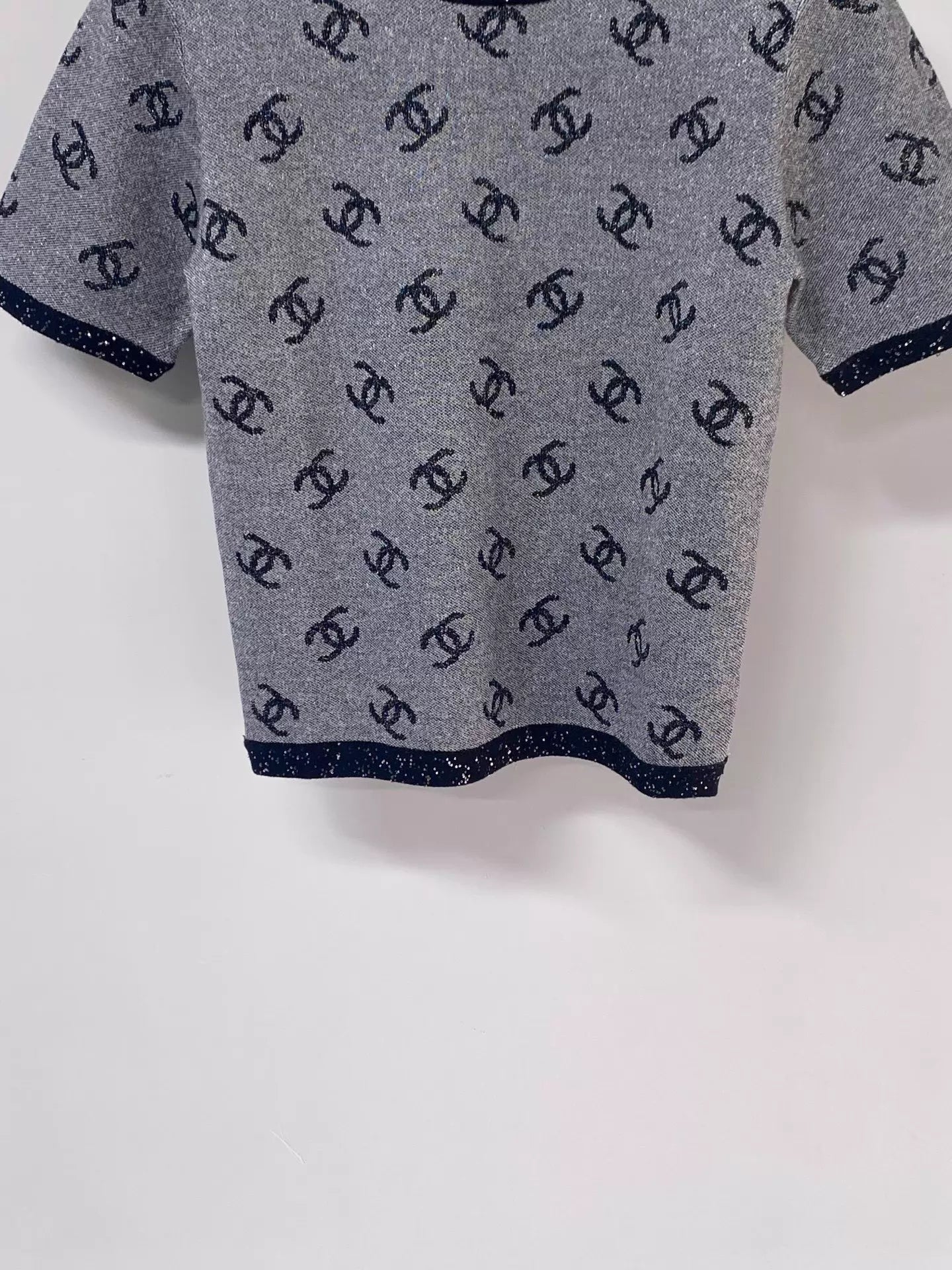 26ss All-over logo print short-sleeved T-shirt