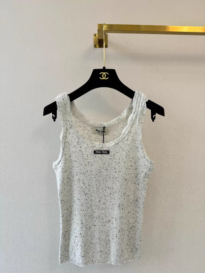 26ss Color-blocked Knitted Vest