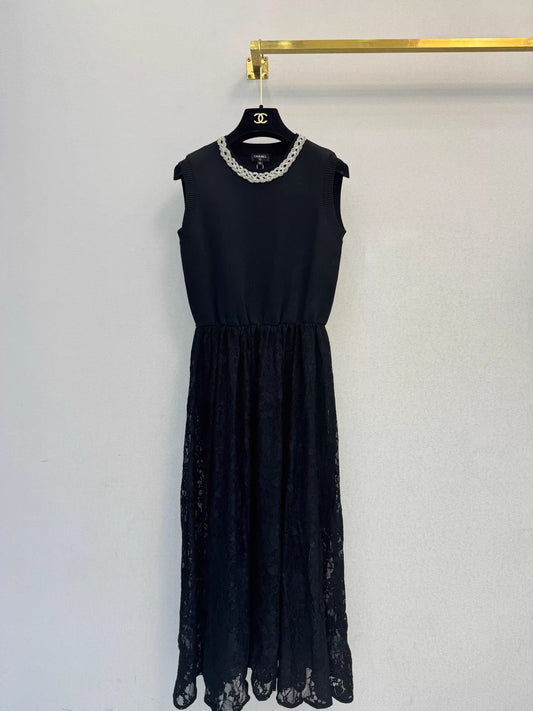 Lace-trimmed Dress