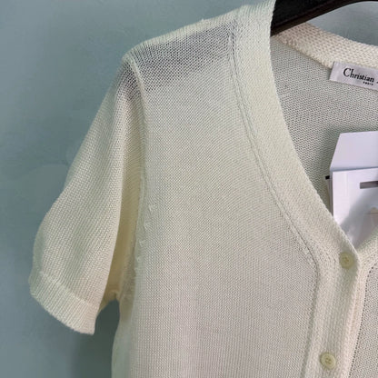Dior/26ss New Embroidered Knit Cardigan