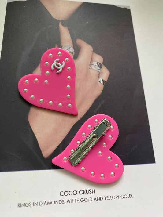 25 Retro Love Pink Hairpin