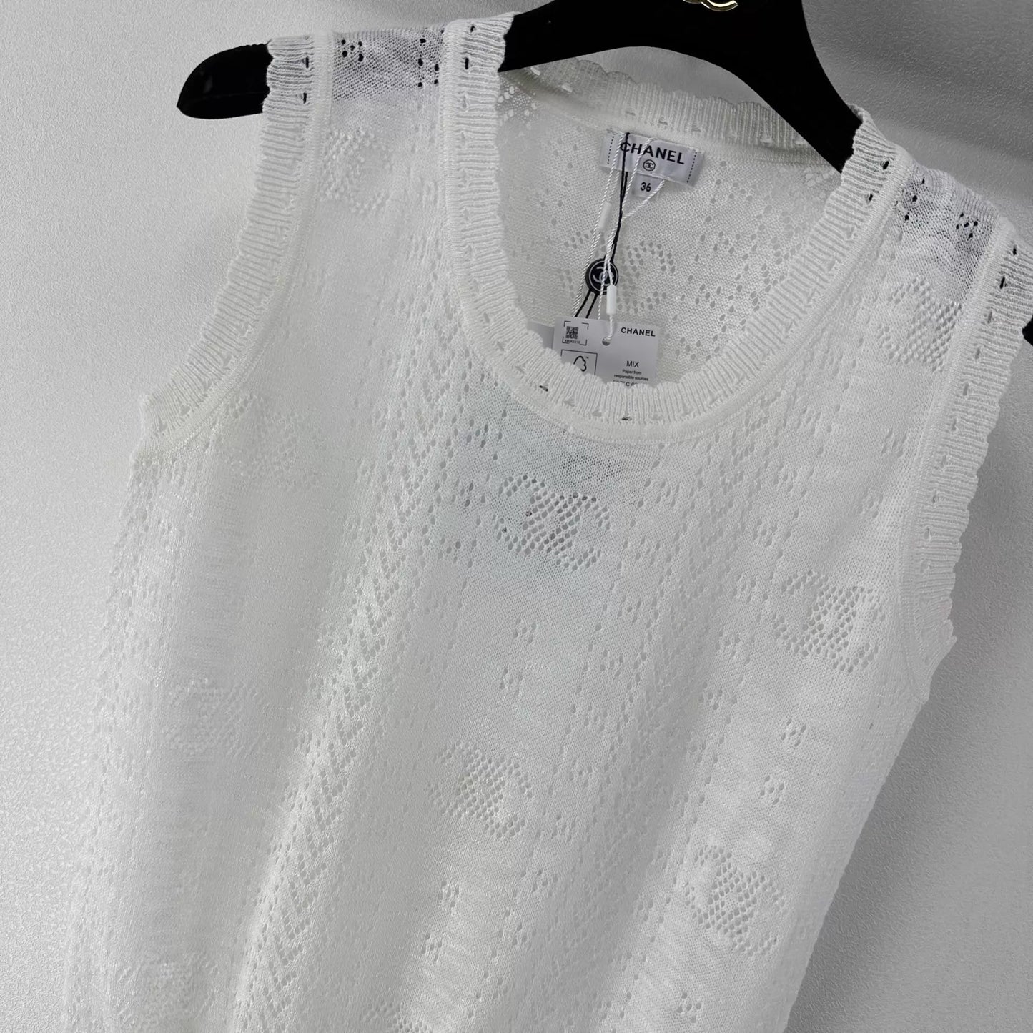 26ss Openwork Knit Sleeveless Vest
