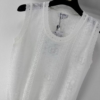 26ss Openwork Knit Sleeveless Vest