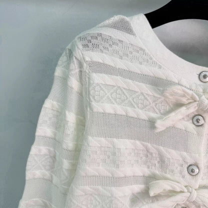 26ss Openwork Knit Cardigan