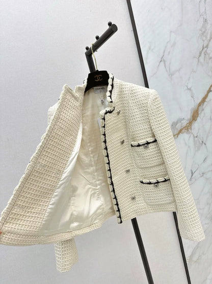 25fw Woven belt trimmed jacket