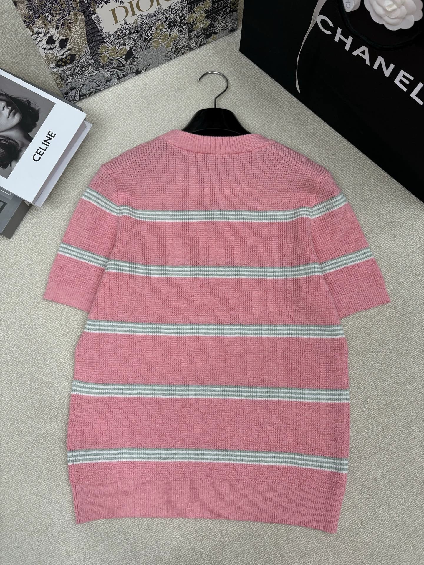 26ss Striped logo T-shirt