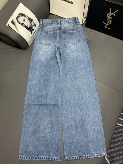 25fw Hot stamping straight leg jeans