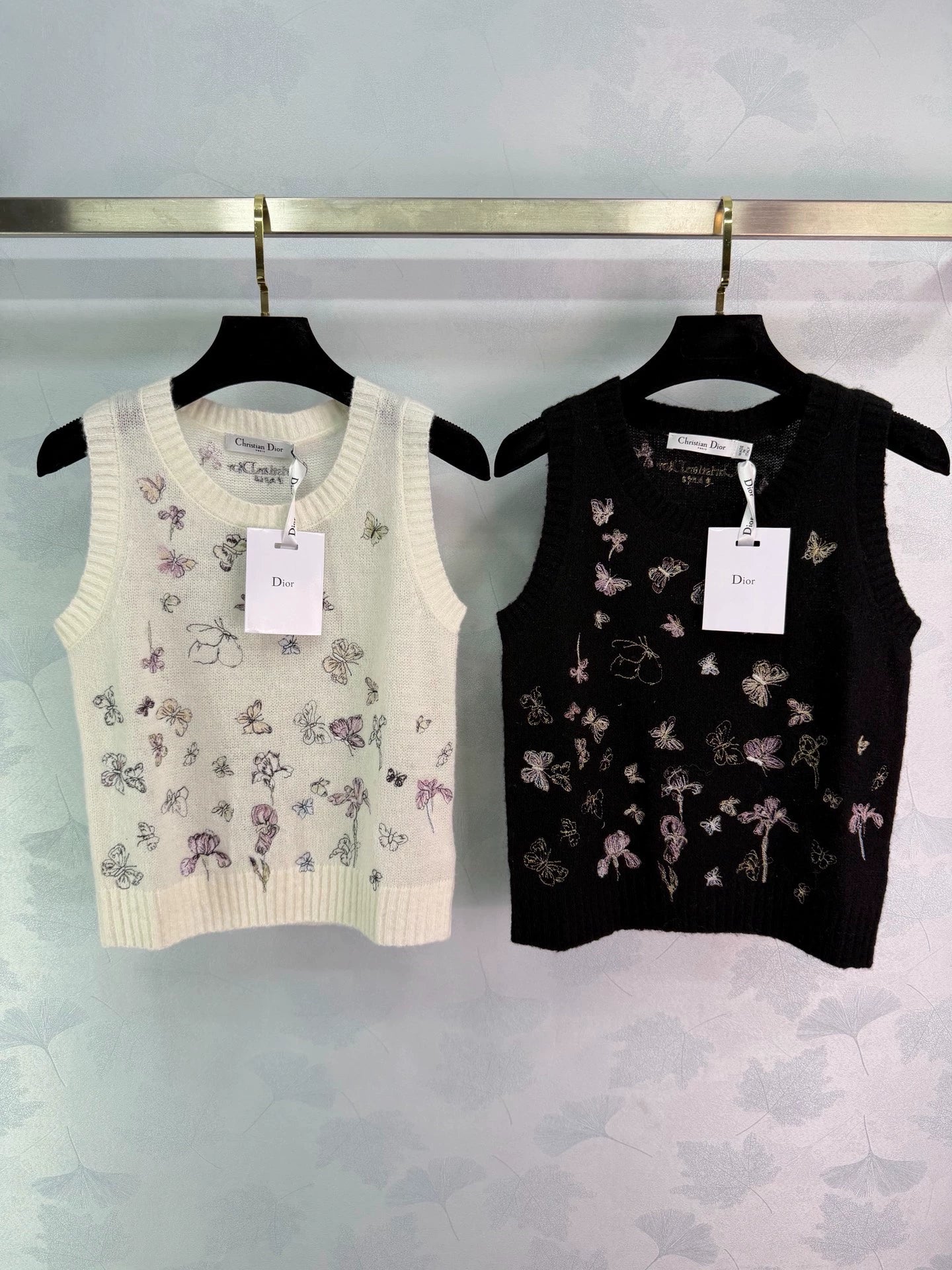 Butterfly Embroidered Knitted Vest