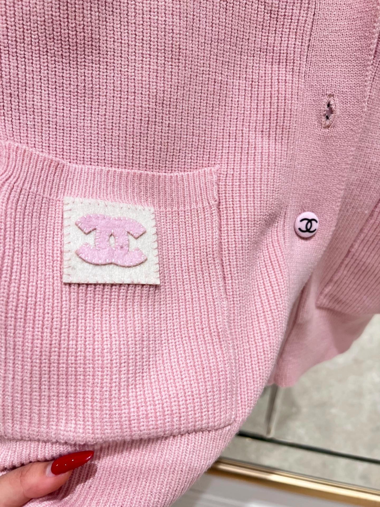 Pink Knit Cardigan