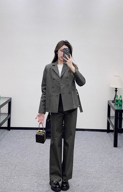 Belted Suit Jacket/Pants