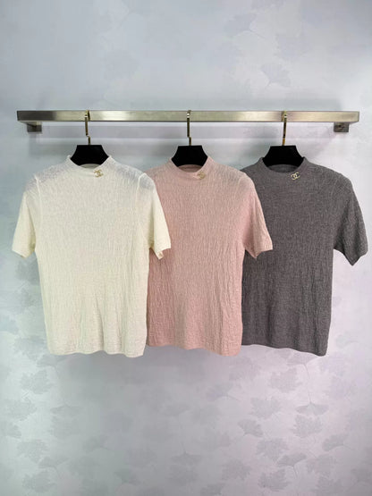 26ss Textured Knit T-Shirt
