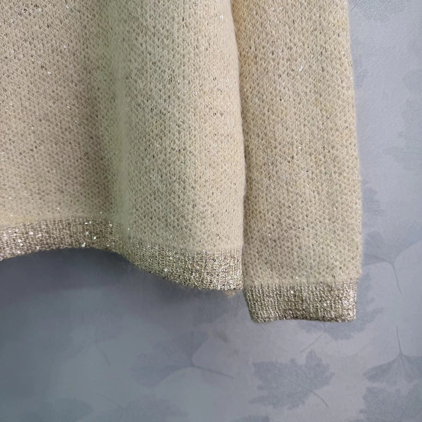 Rhinestone-embellished sweater