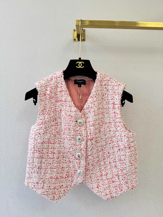 Tweed Sleeveless Vest