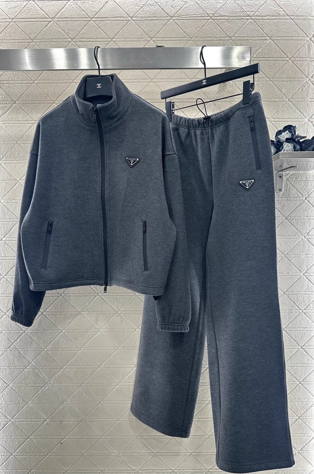 Stand-up collar casual suit