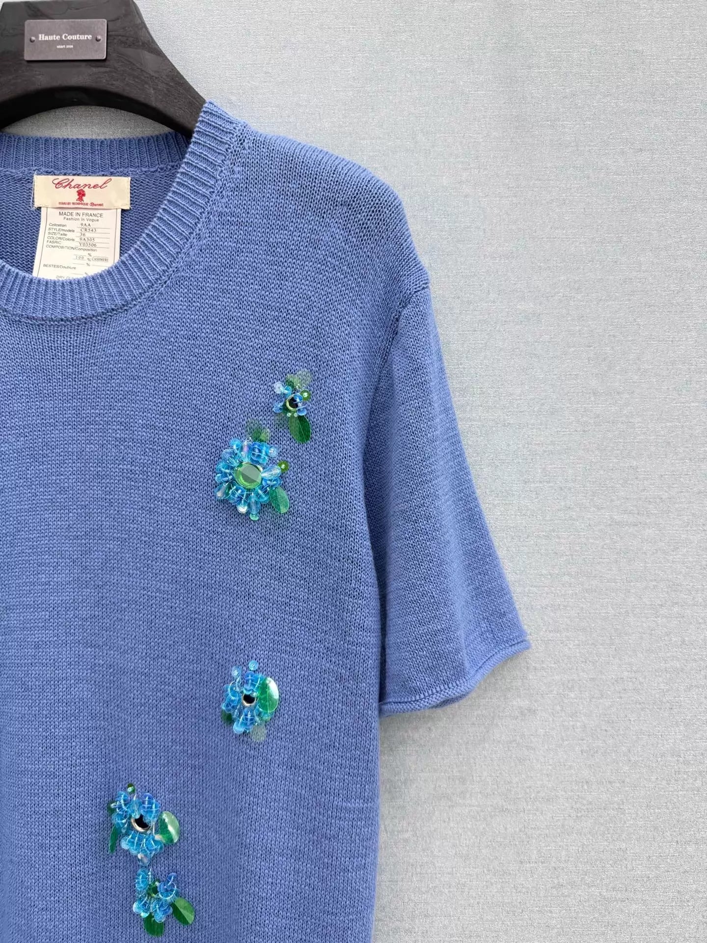 26ss Beaded Knit T-Shirt