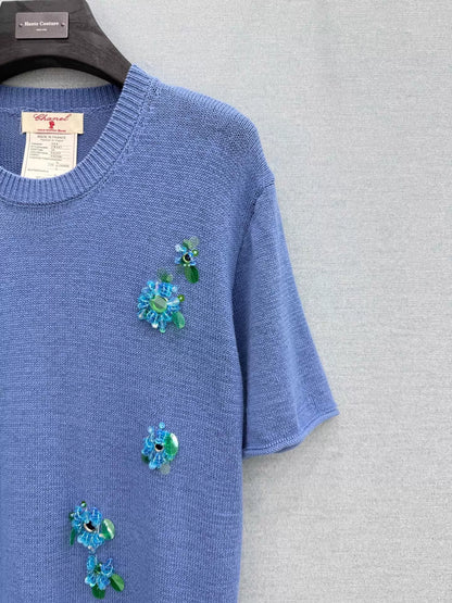 26ss Beaded Knit T-Shirt