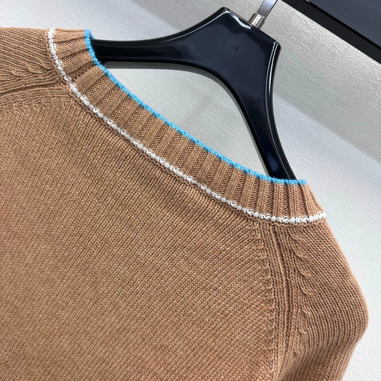 MiuMiu/26 New Season Diamond-Pattern & Stripe Knit Sweater
