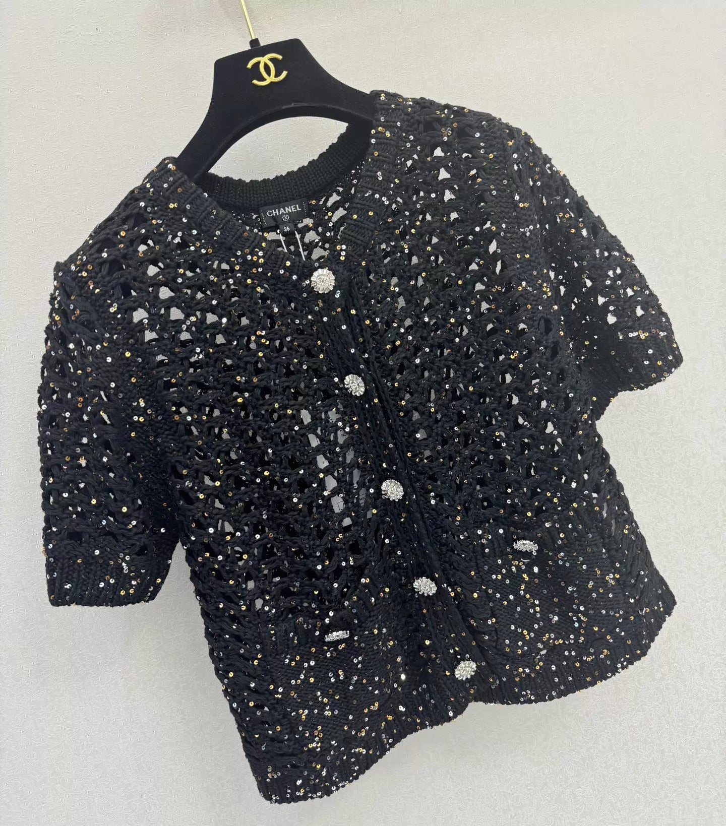 26ss Sequined Knit T-Shirt