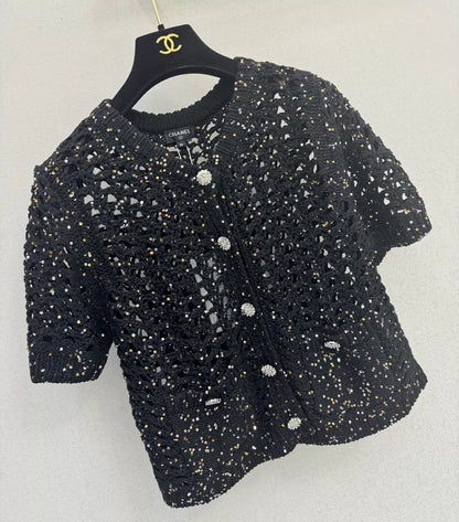 26ss Sequined Knit T-Shirt