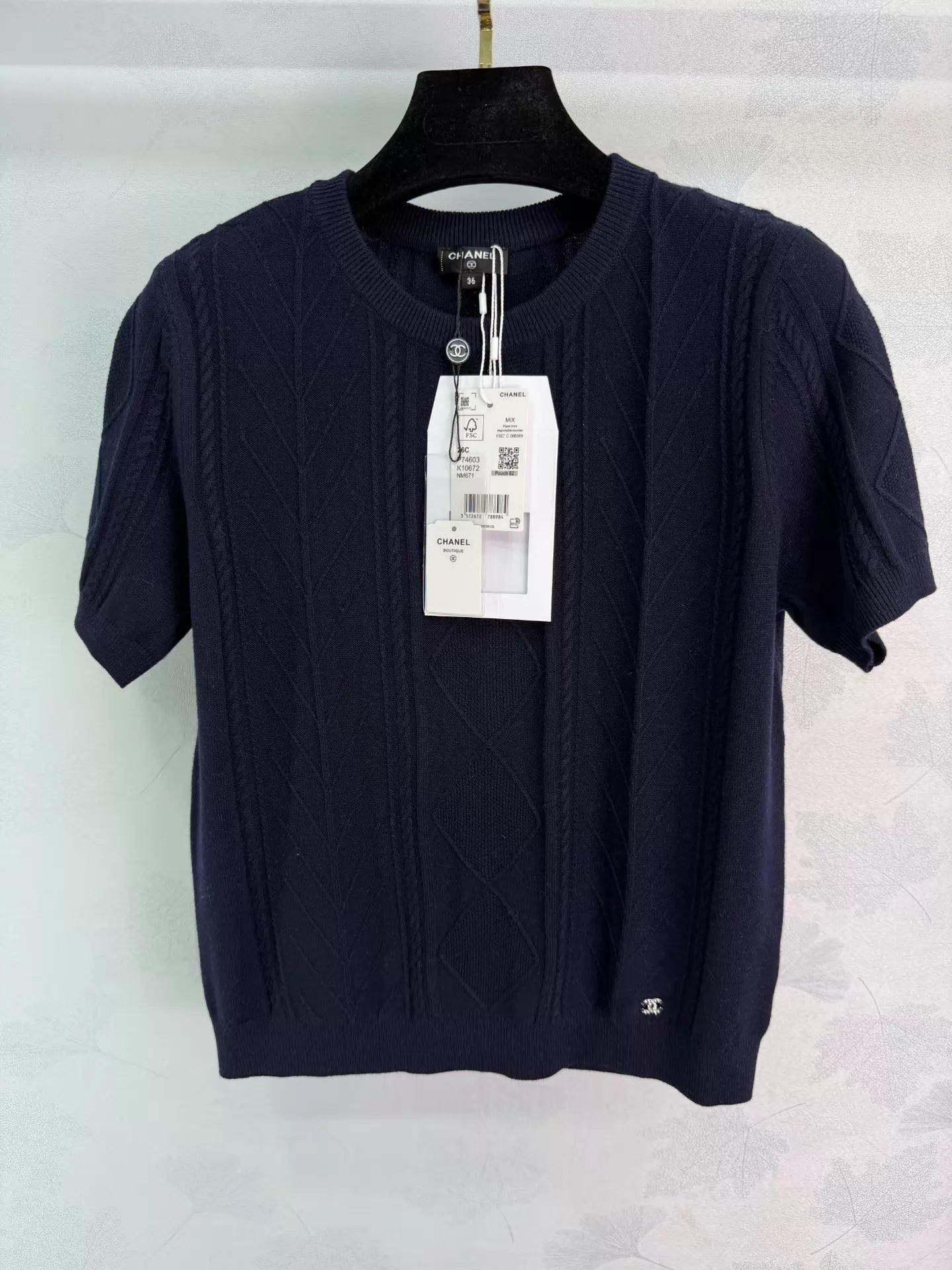26ss Cable Knit T-Shirt