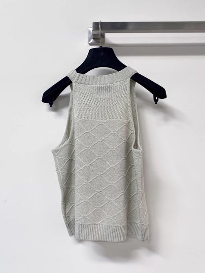 26ss Diamond Pattern Knit Vest
