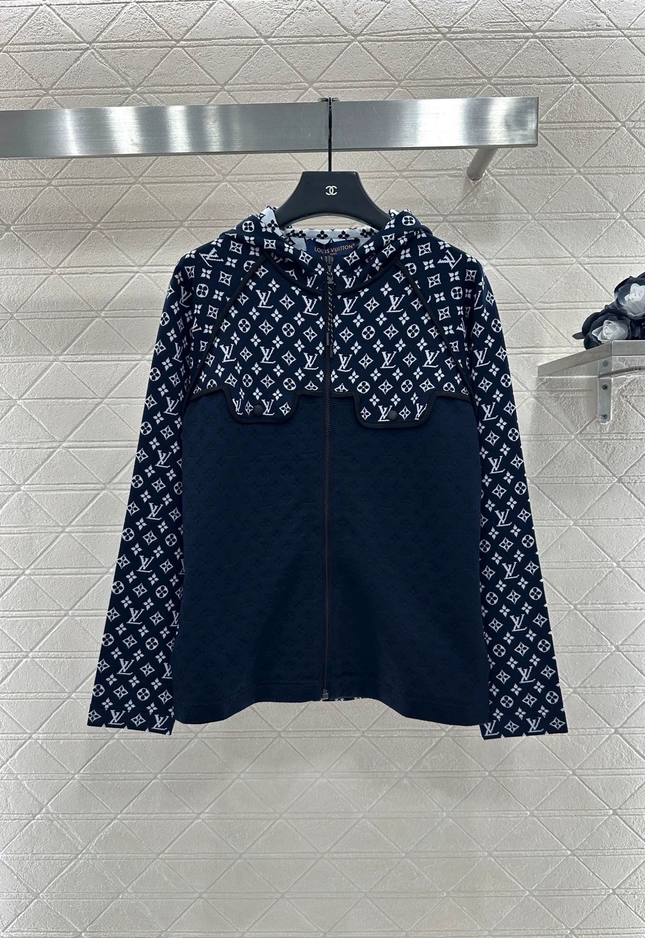 25fw Old flower hooded jacket
