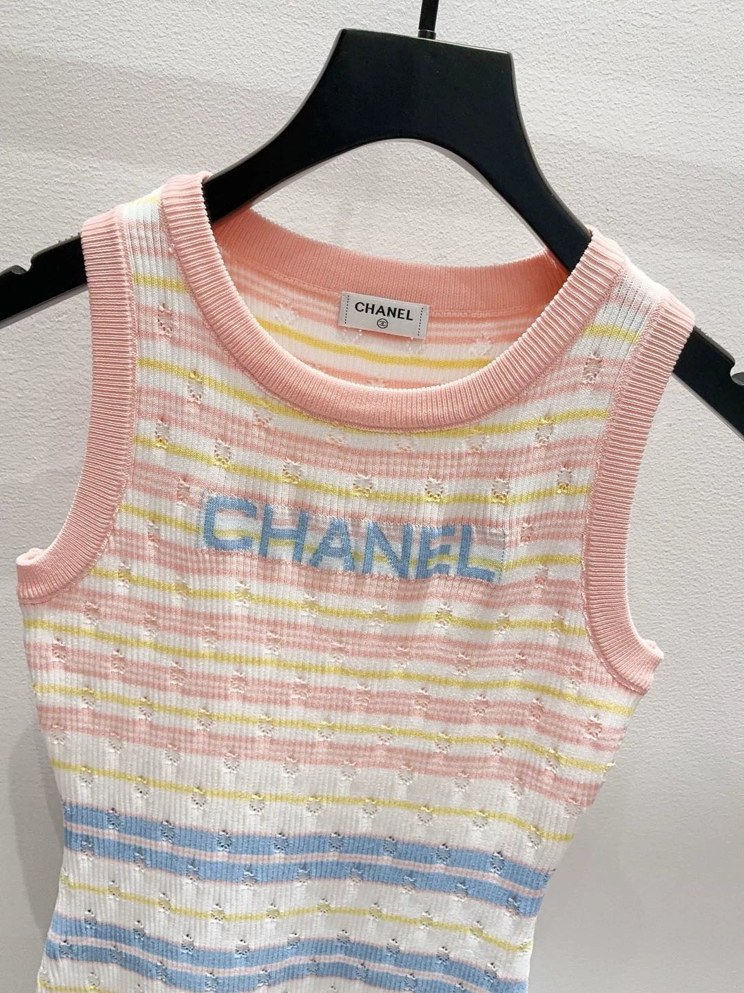 26ss Striped letter vest dress
