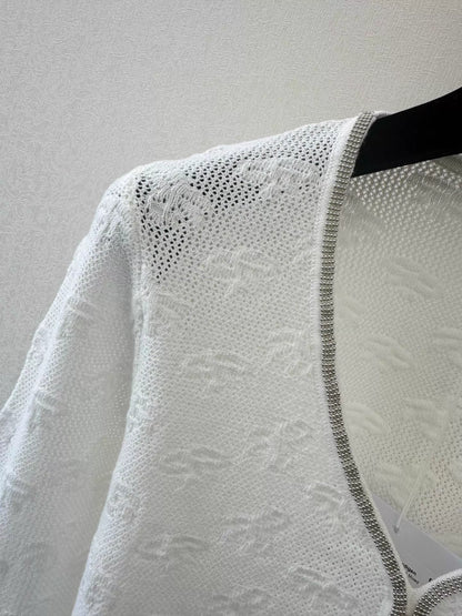 V-neck knit top