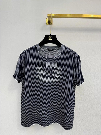 26ss Striped knit T-shirt