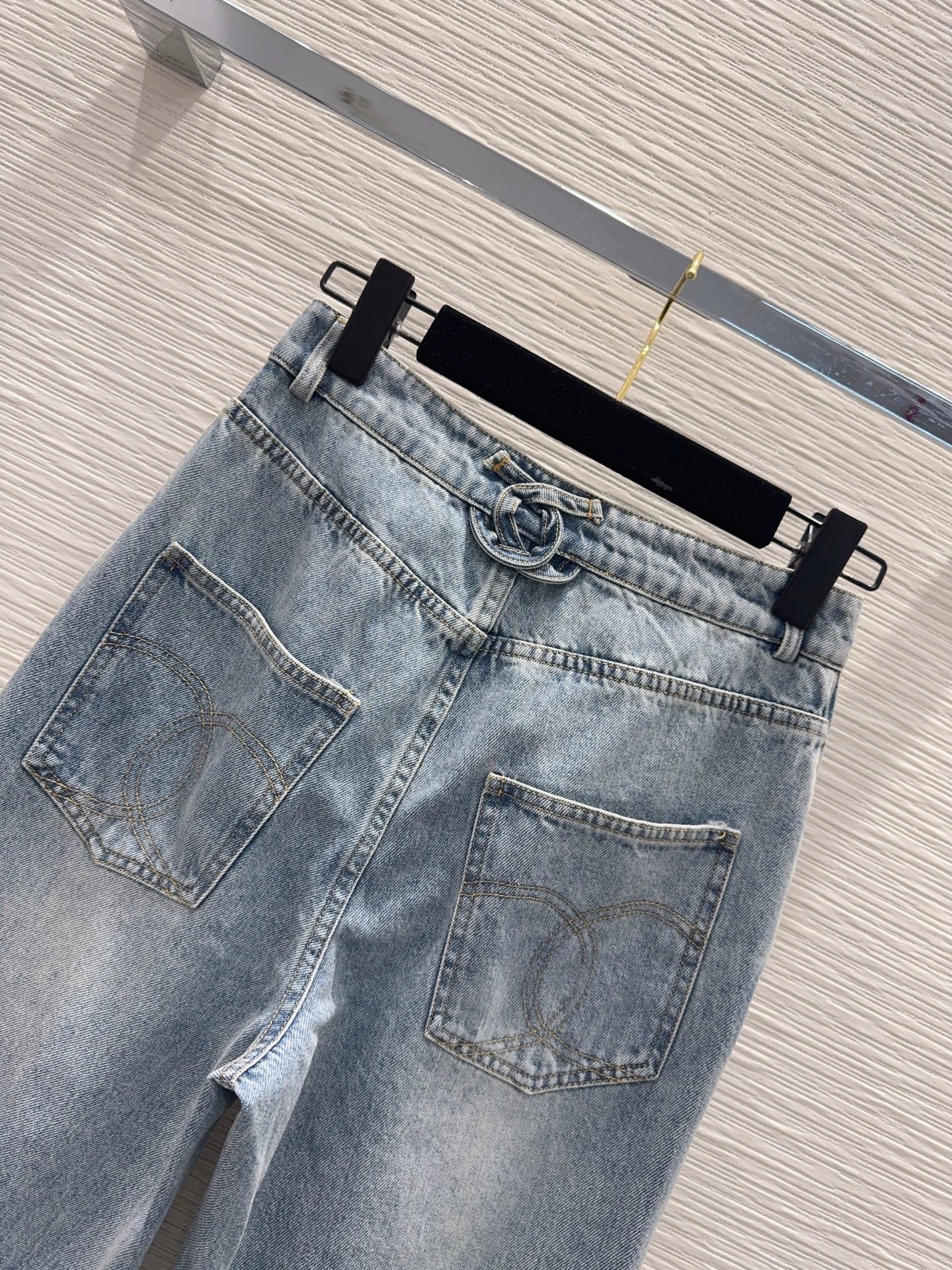 26ss Logo button jeans