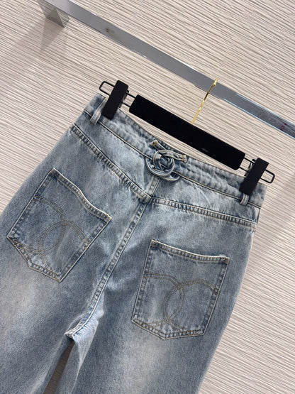 26ss Logo button jeans