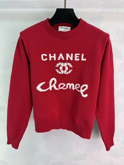Letter Jacquard Sweater