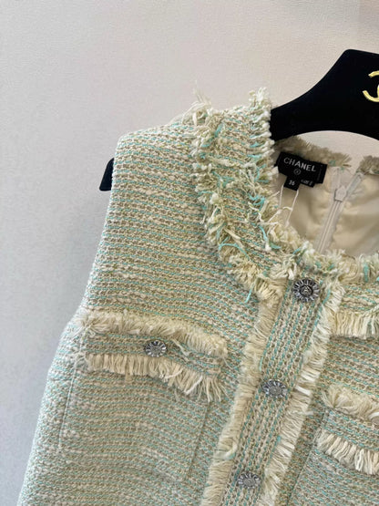26ss Tweed Vest Dress