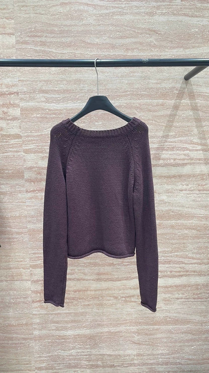 25fw Embroidered coarse knitted sweater(vintage series)