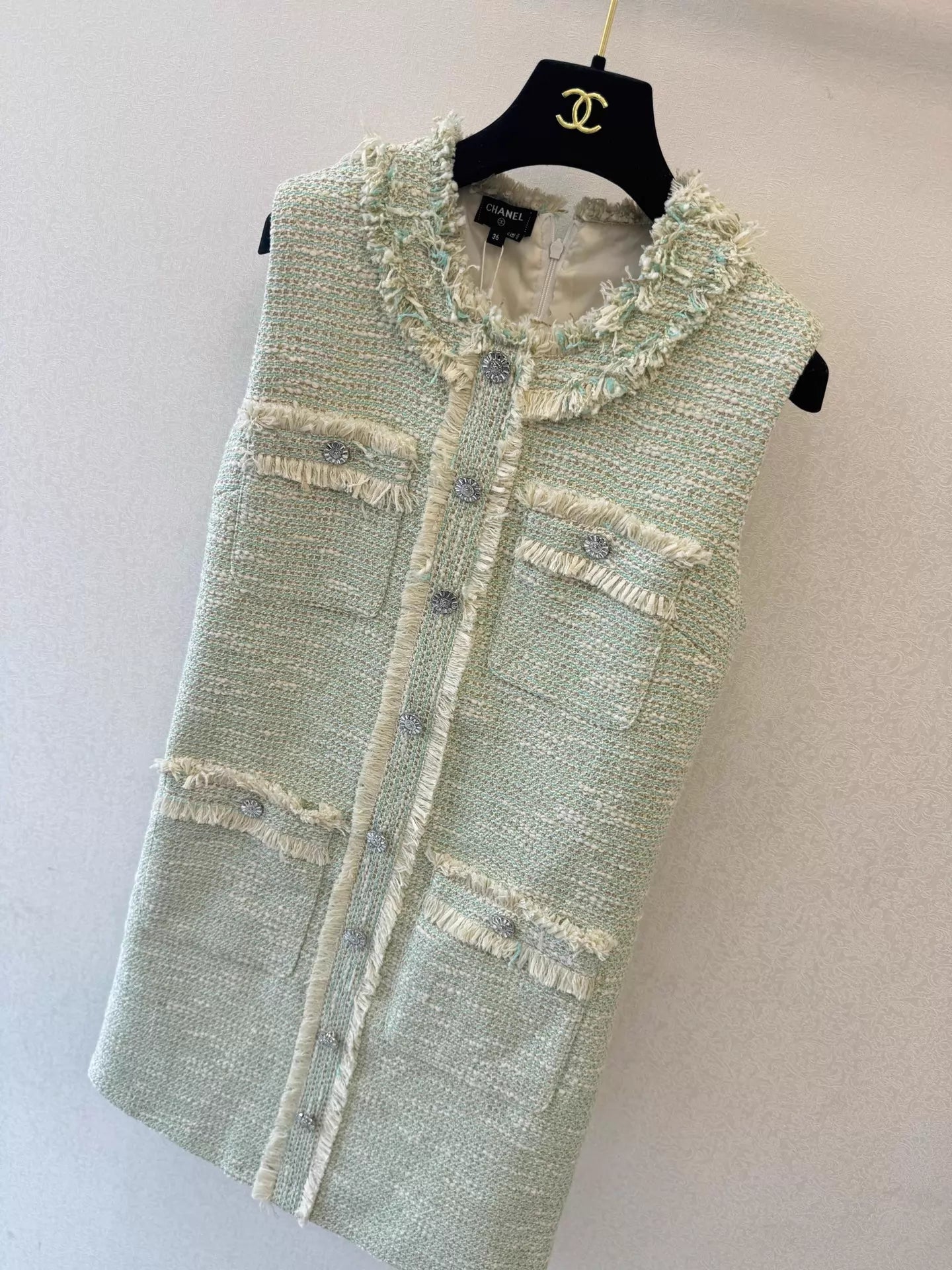 26ss Tweed Vest Dress