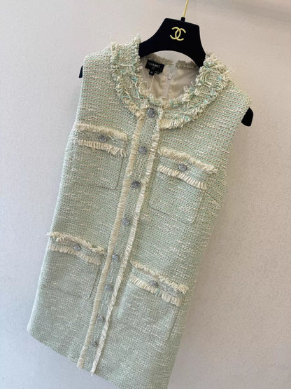 26ss Tweed Vest Dress